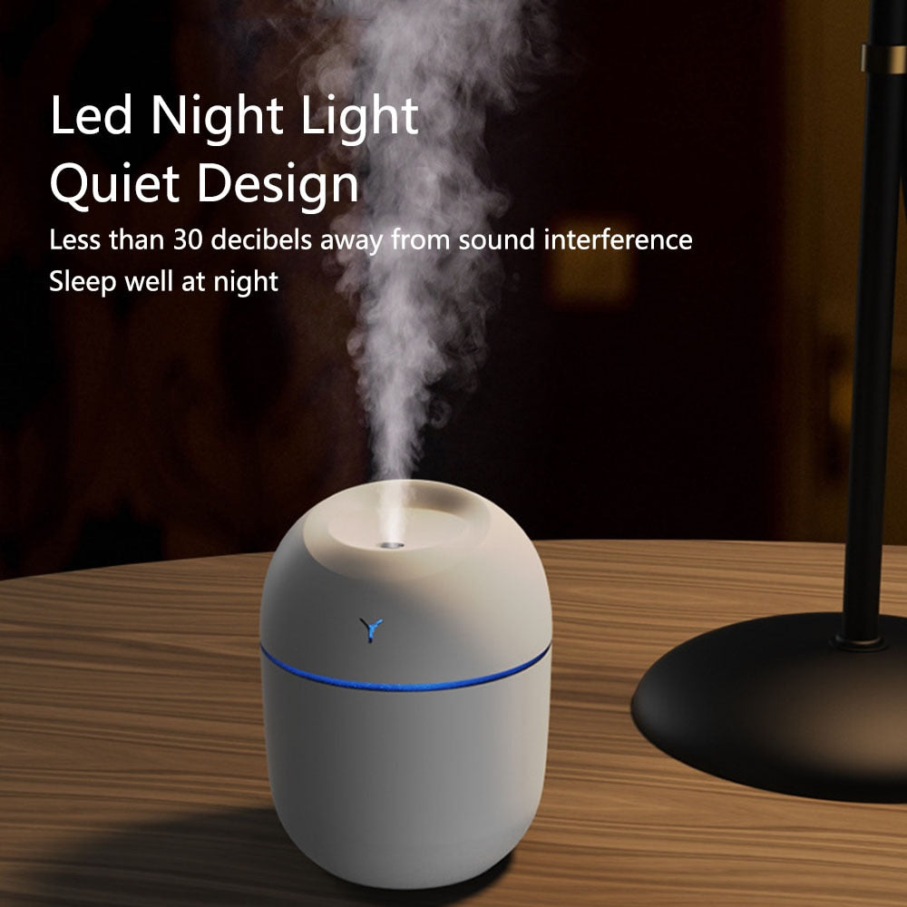 Air humidifier with LED lamp 